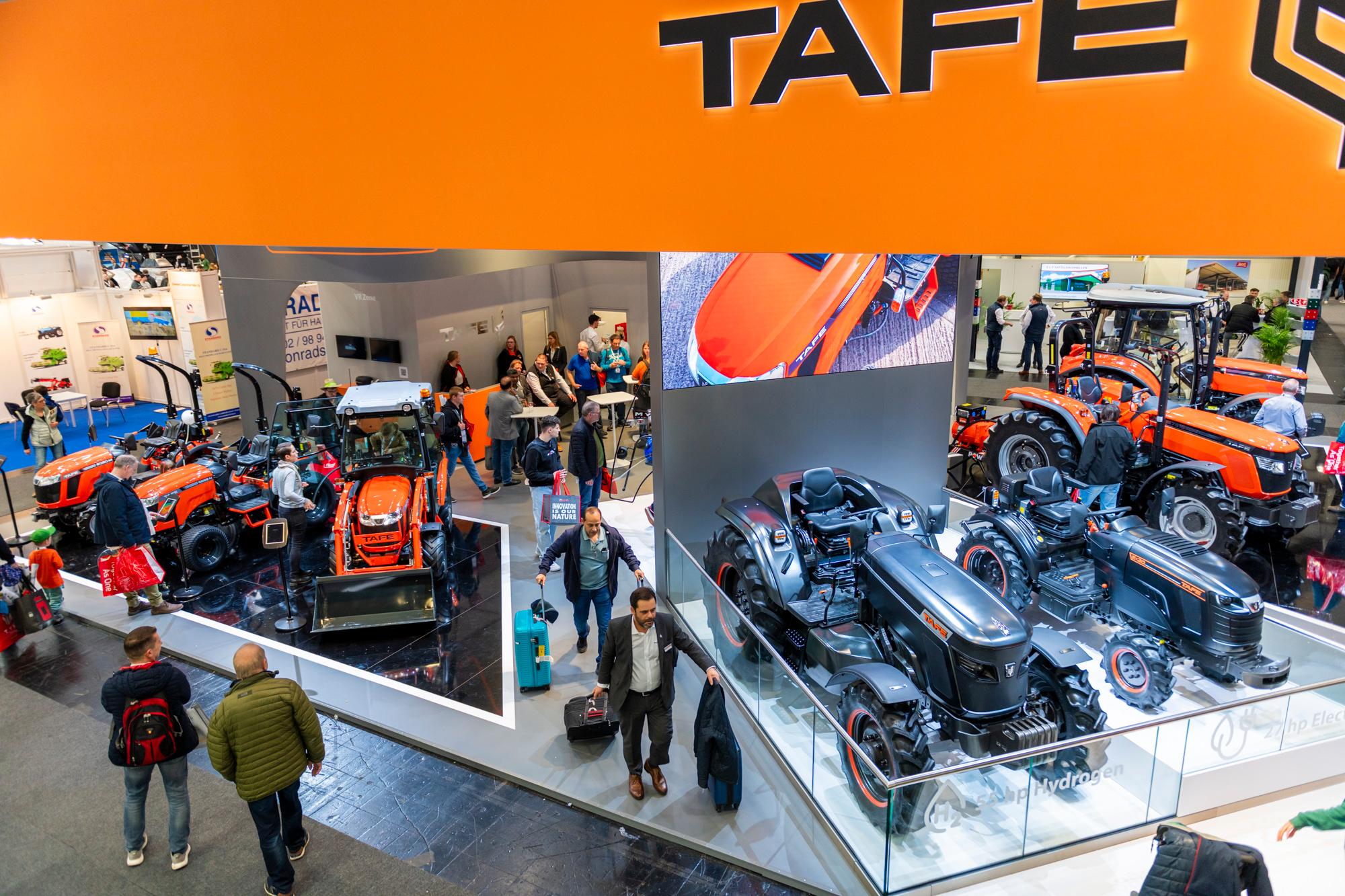 TAFE Tractors, rich dish at Agritechnica 2023. With electric tractors stealing the show.